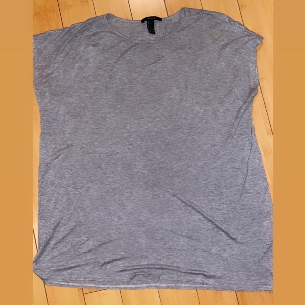 Gray cotton t-shirt dress